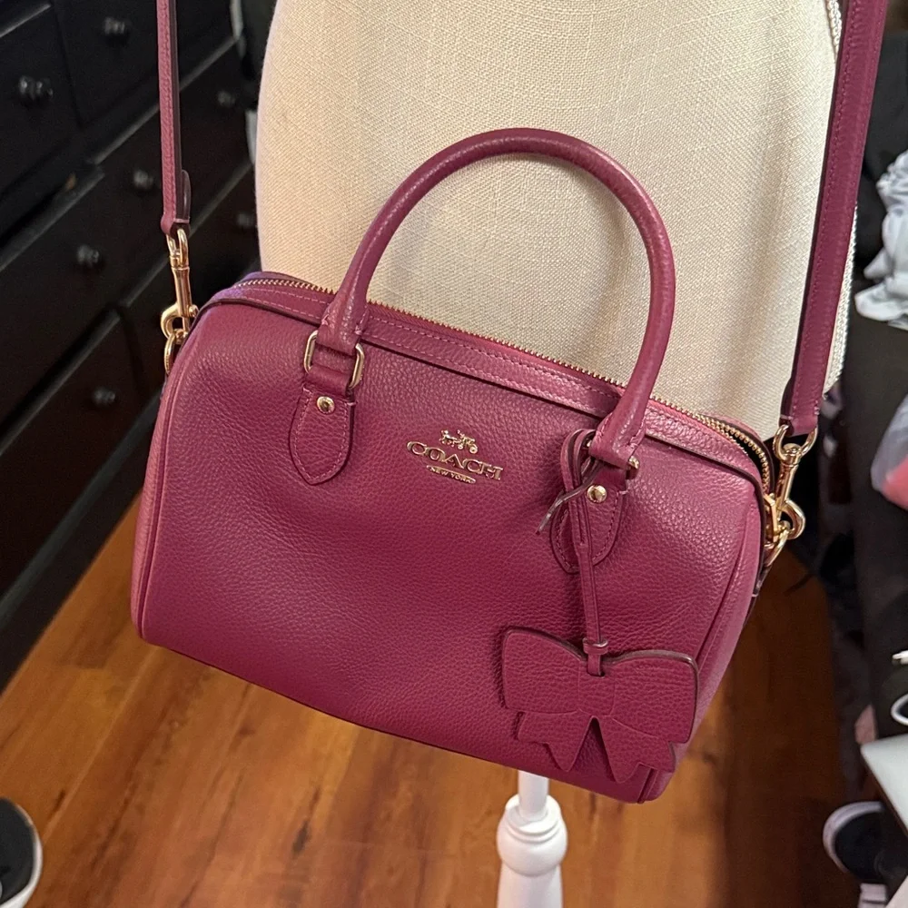 Coach limited edition pink Rowan Satchel - Picture 1 of 8